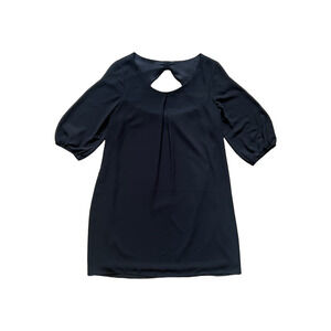 Womens Mini Dress M Black Ribbon Back Dark Coquette Feminine Witchy Date Night